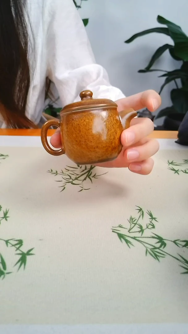 窑变效果精品手把陶壶 手把件