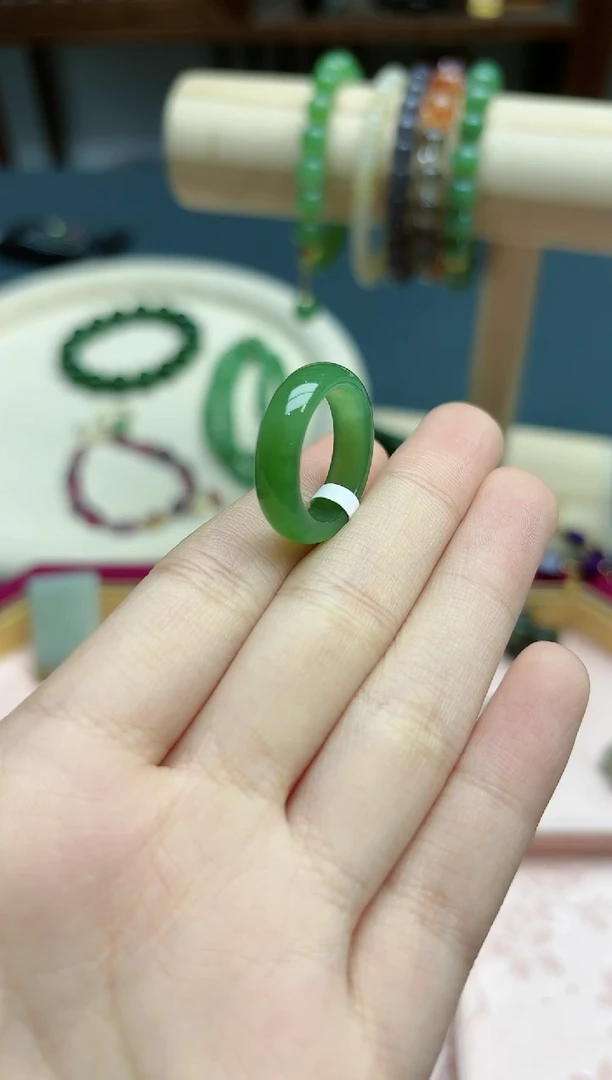 【闪购商品】和田玉指环未镶嵌和田玉14#指环*1 BDD