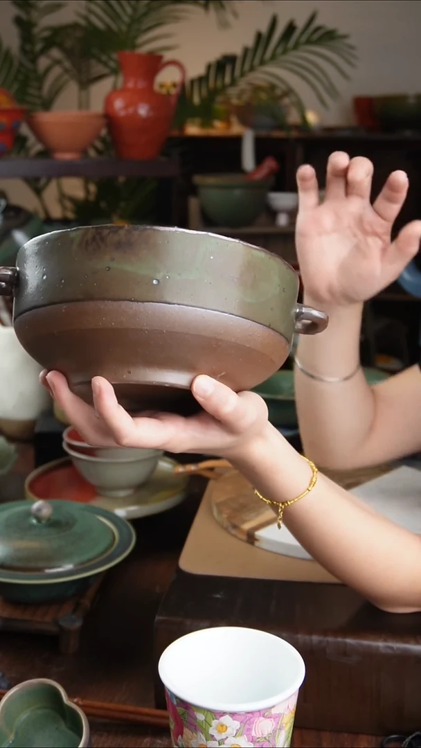 碗微瑕景德镇手工高温餐具