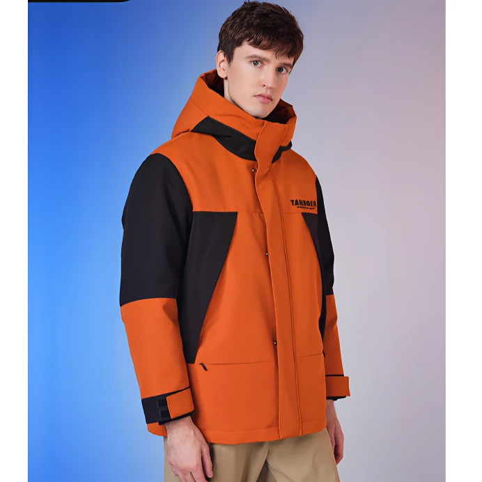 【坦】羽绒服男短户外厚外套连帽防风保暖商场同款TA331577