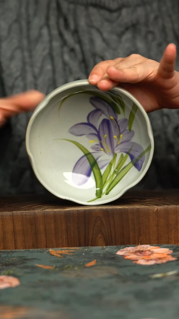 杯釉下彩手工手绘同款陶器