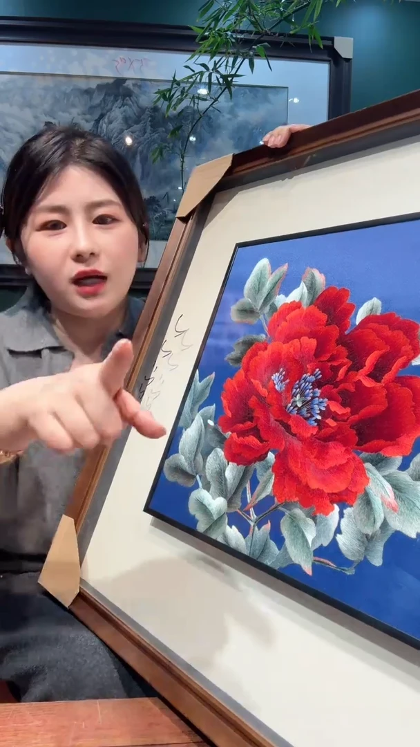 横款非遗苏绣手工刺绣装饰画