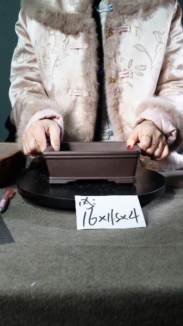 宜兴紫砂小花盆盆