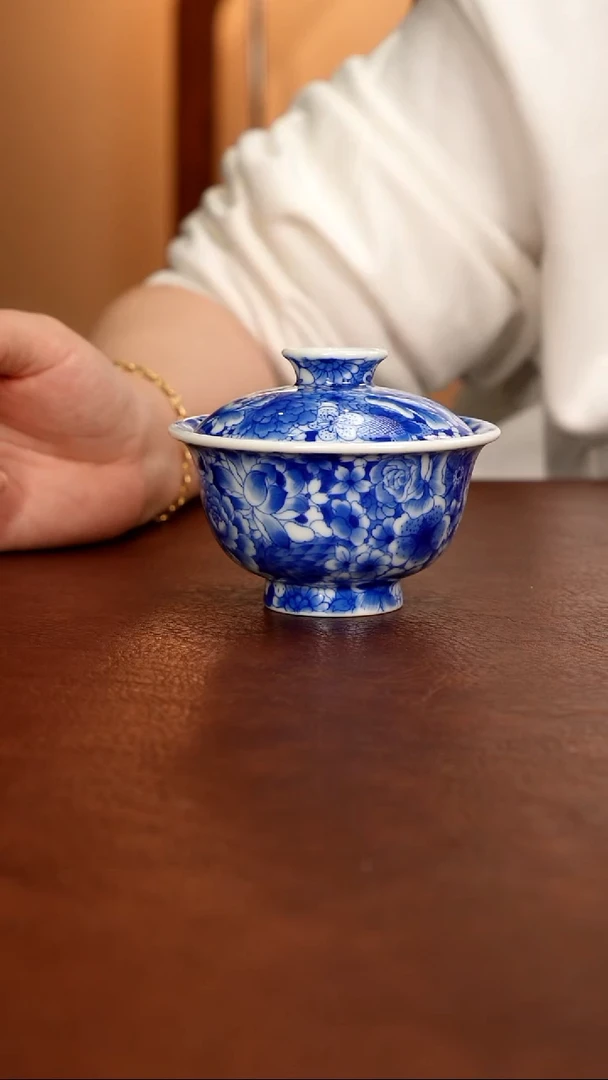 景德镇瓷器，青花瓷手绘茶具~