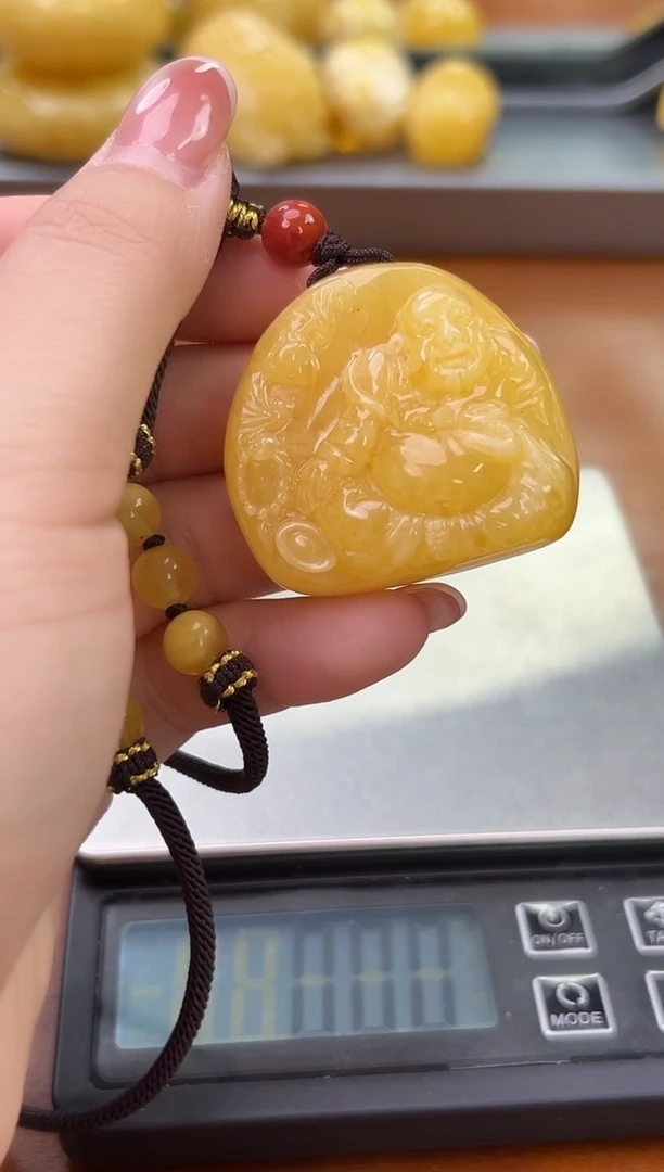 未镶嵌蜜蜡裸石琥珀蜜蜡吊坠