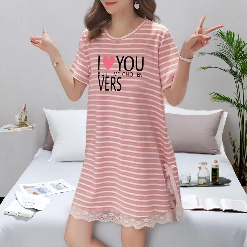 睡裙女款爆款2025新款夏季睡衣小个子睡裙女连衣薄款网红可爱夏天