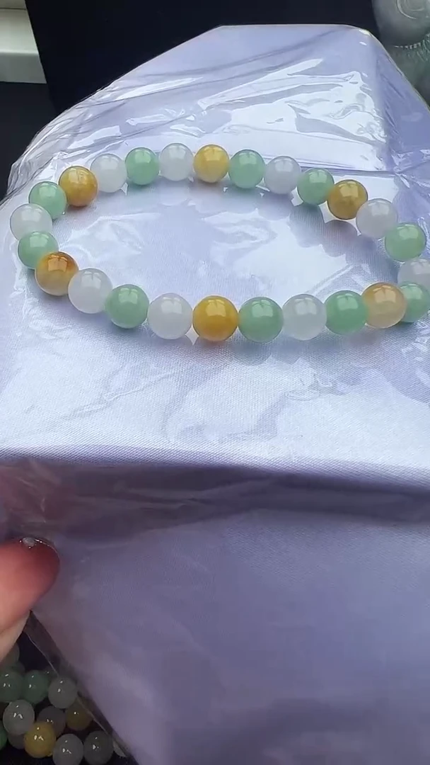 未镶嵌手串翡翠玉珠多宝