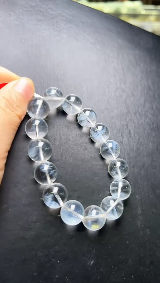 未镶嵌手串水晶蓝针手串14m+ J12934