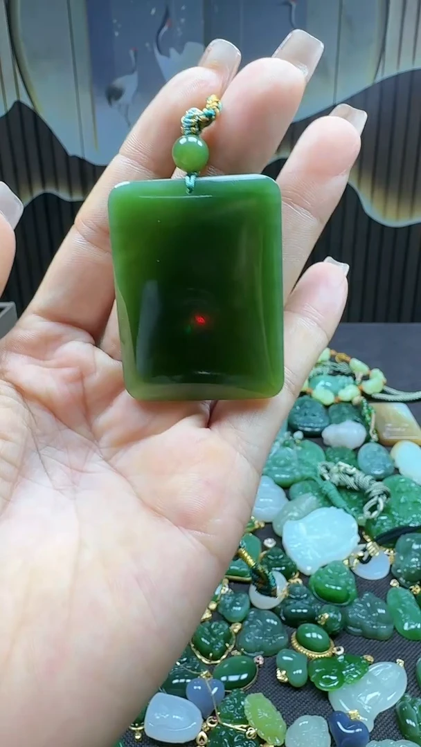 和田玉未镶嵌挂件1