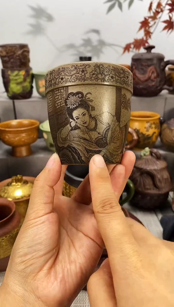 茶杯紫砂关关雎鸠主人杯