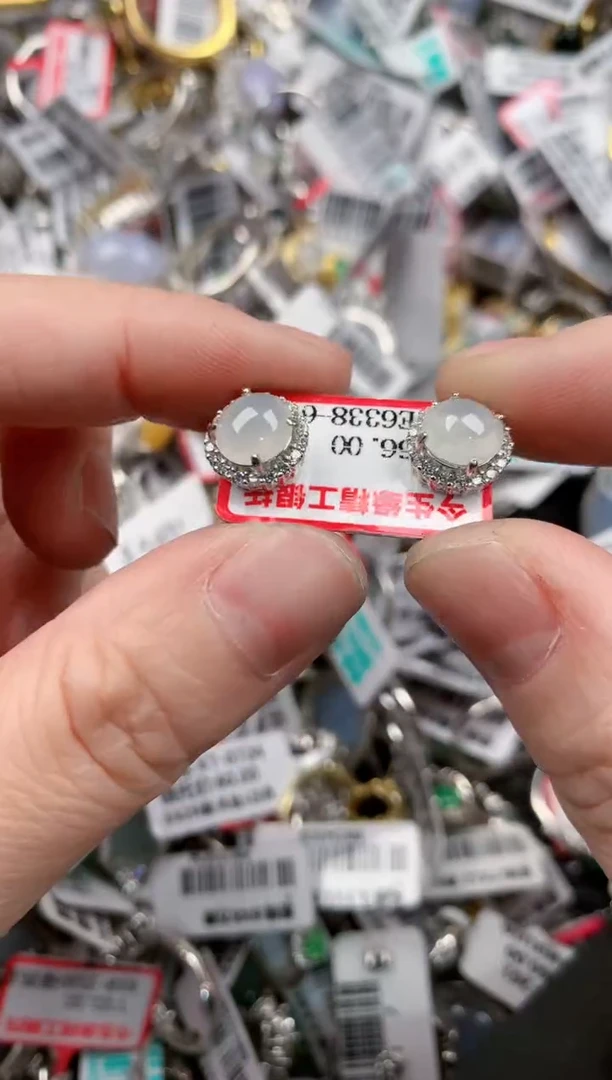 银S925镶嵌戒指翡翠19       2