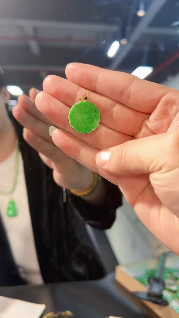 【闪购商品】翡翠颈饰18K金镶嵌缅料A货/支持复检/一件