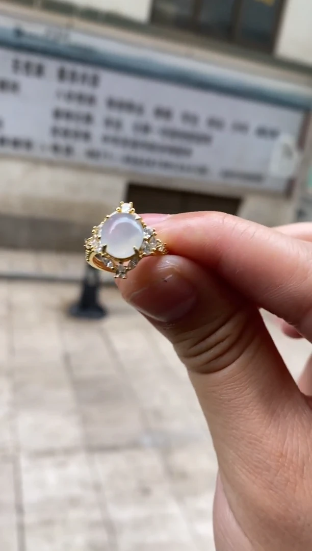 【闪购商品】翡翠戒指银S925镶嵌戒指