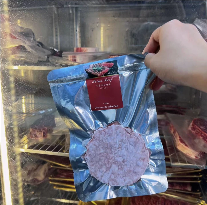 原切牛排牛排澳洲黑安格斯牛肉饼原切无调理无腌制原味汉堡饼100g