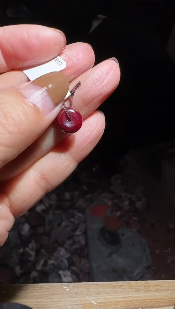 天然辰砂朱砂平安扣34