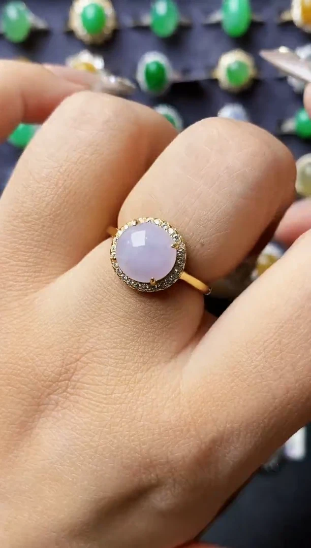 银S925镶嵌戒指翡翠4048