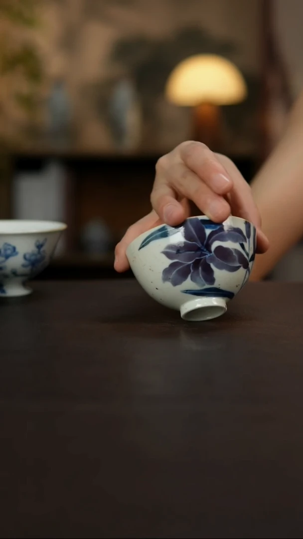杯景德镇陶瓷杯碗柴烧多人