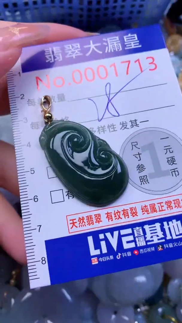 翡翠未镶嵌吊坠(不含链)1713