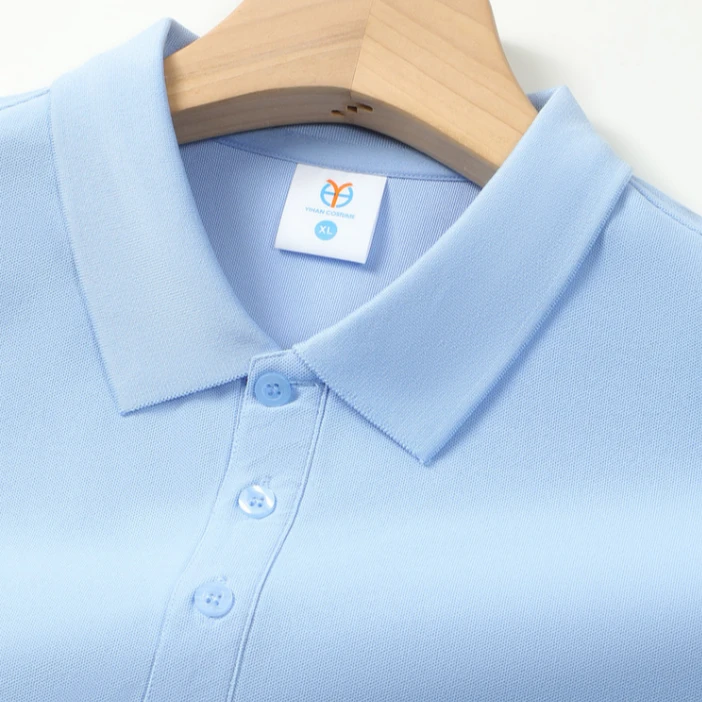 夏季爆款男士纯色休闲短袖Polo衫透气薄款修身商务翻领冰感T恤衫