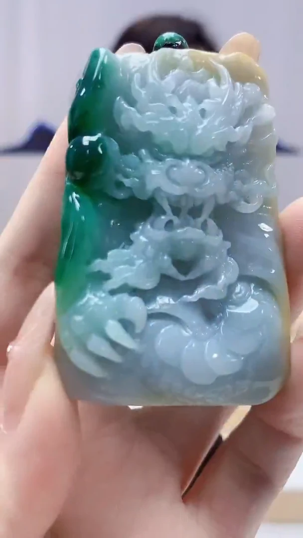 未镶嵌定制翡翠4829DD-毛货挂件146