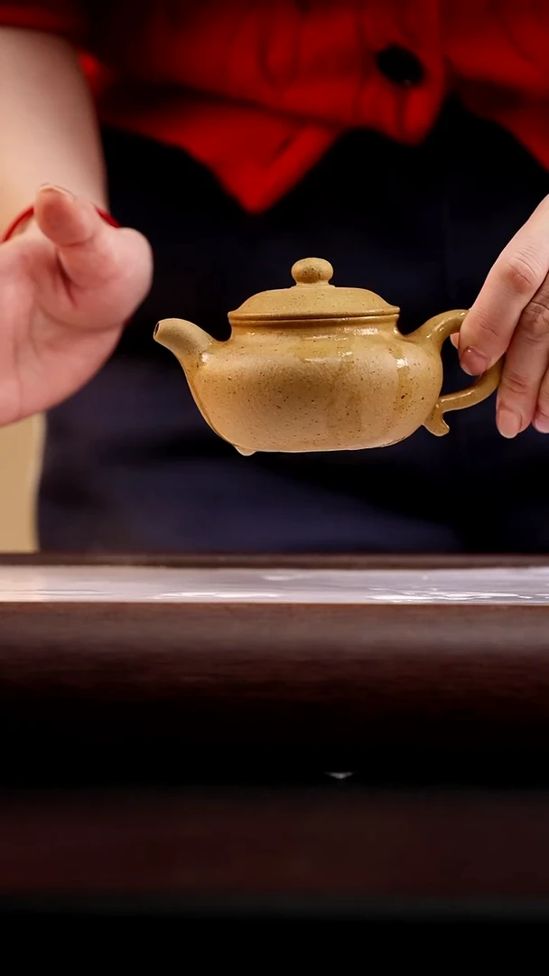 茶壶紫砂粗砂黄金段仿古