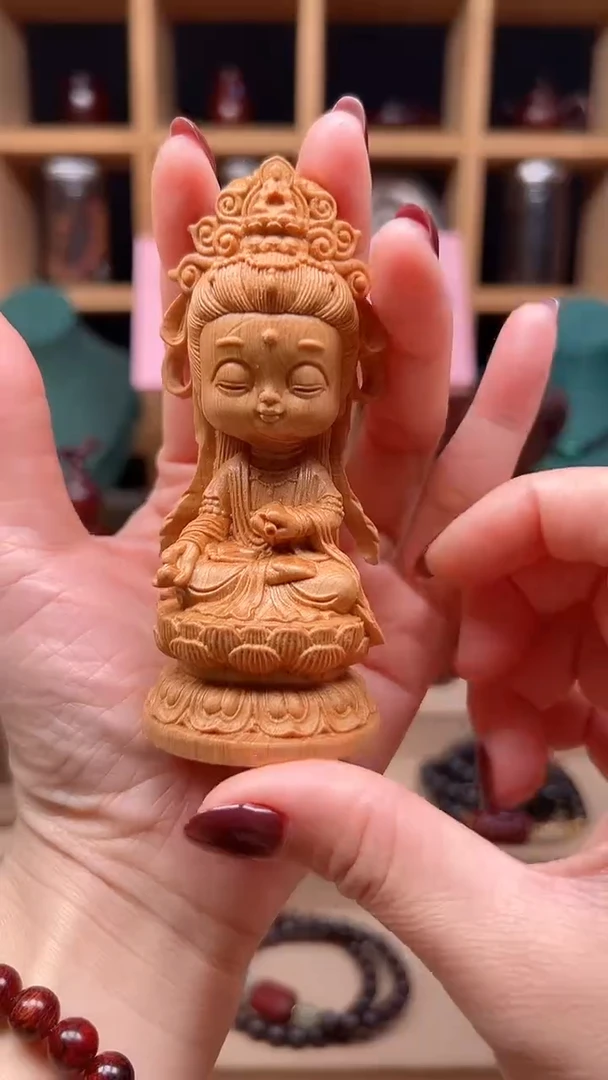 【闪购商品】柏木（崖柏）手串/手链【顺源】崖柏观音摆件