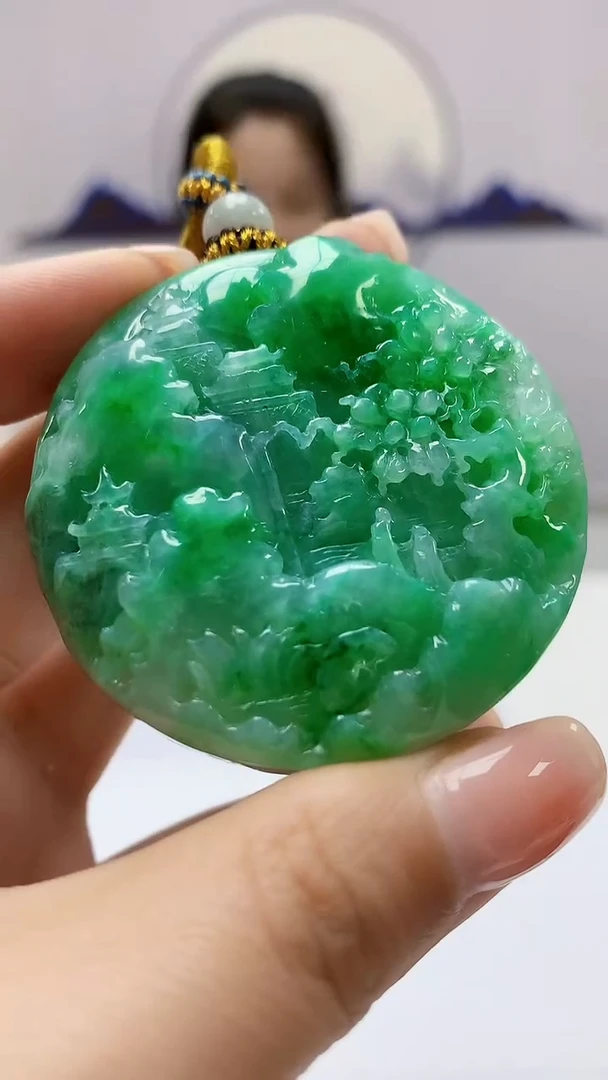 【闪购商品】定制翡翠未镶嵌4902ms-毛货126山水