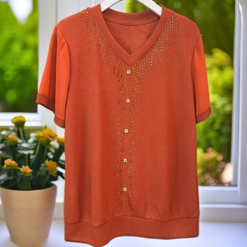 薄款短袖时尚常规中老年女装妈妈装女装夏季气质