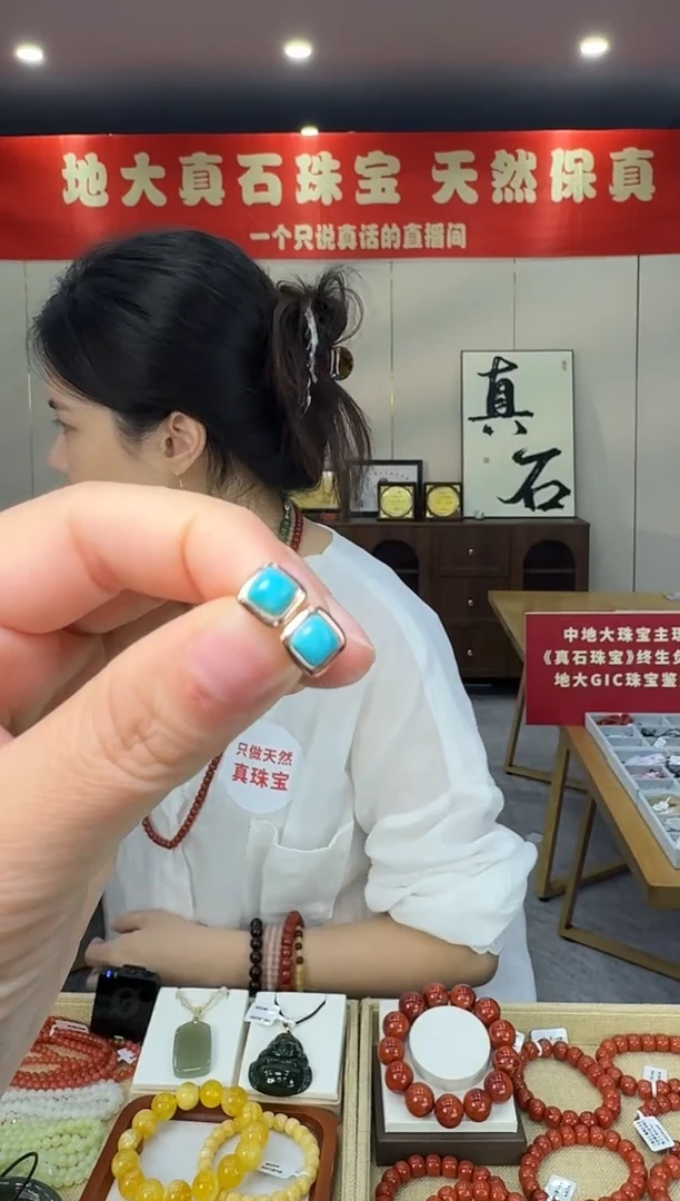 非金属925银无耳钉