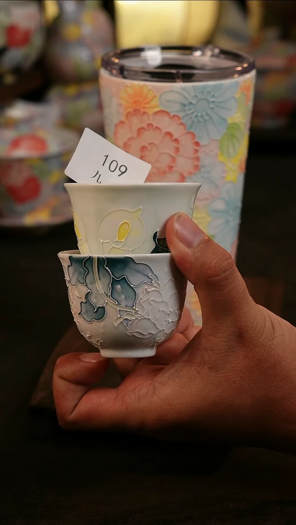 摆件景德镇万花手工陶瓷109
