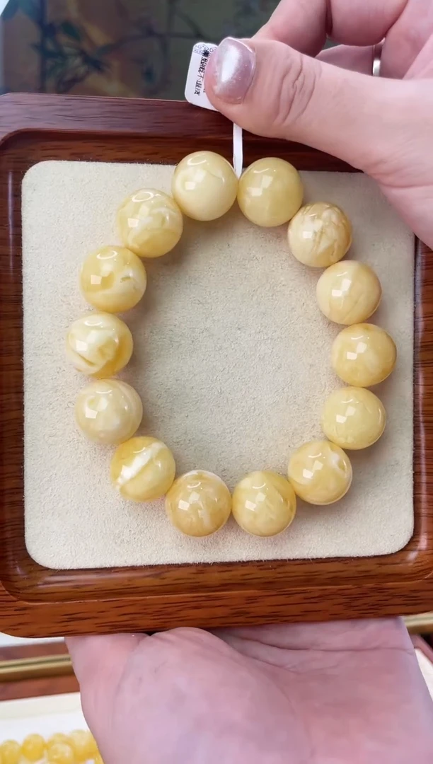 未镶嵌蜜蜡裸石手串