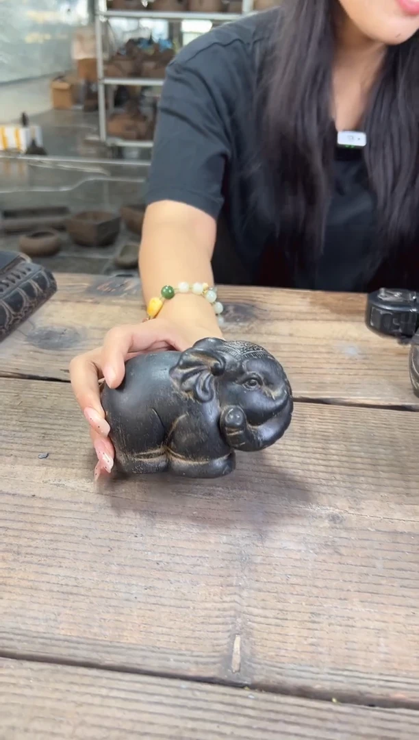陶土【火山泥】小象摆件