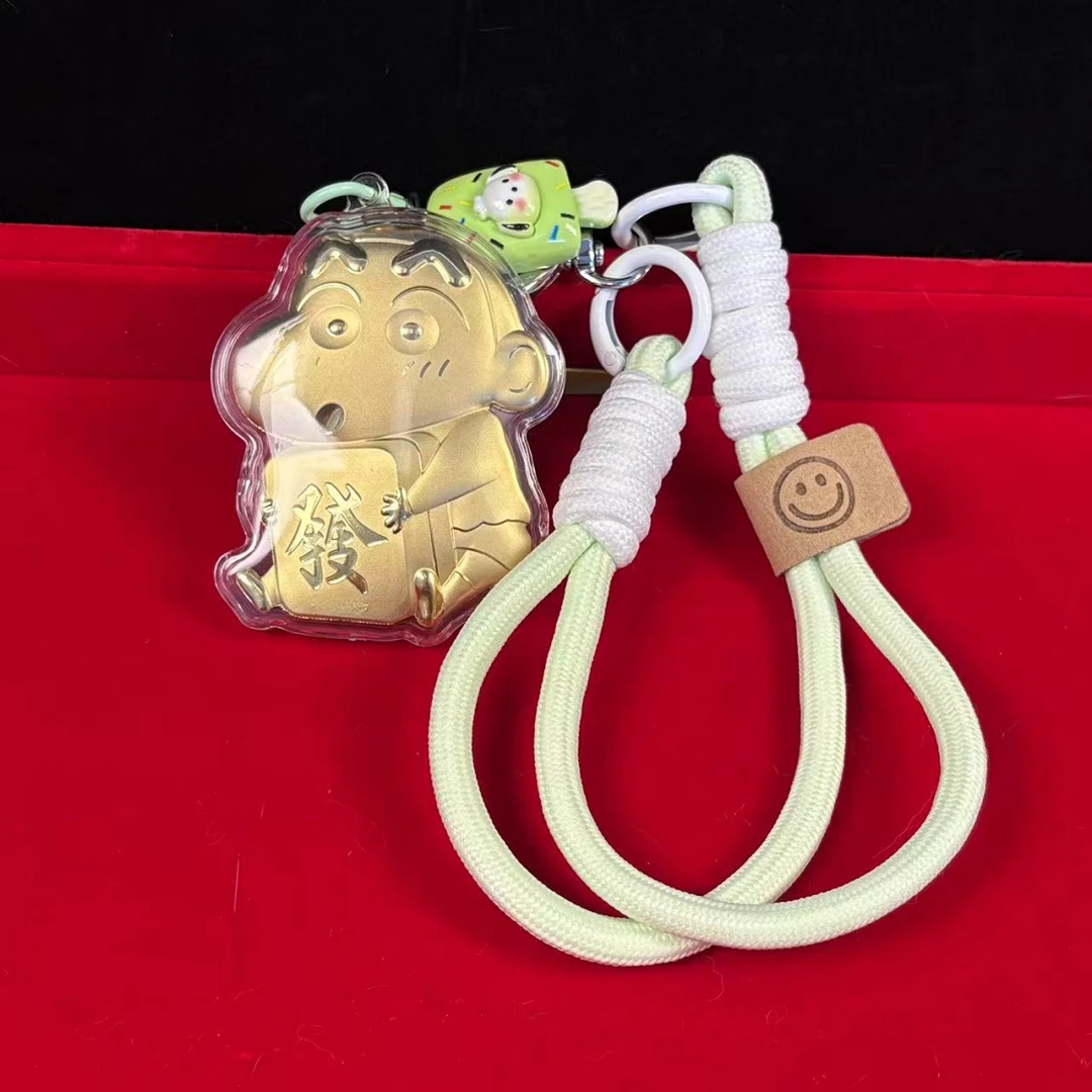 含金工艺品【水贝新品】发财小新手机挂钥匙扣包挂送女友男友礼物