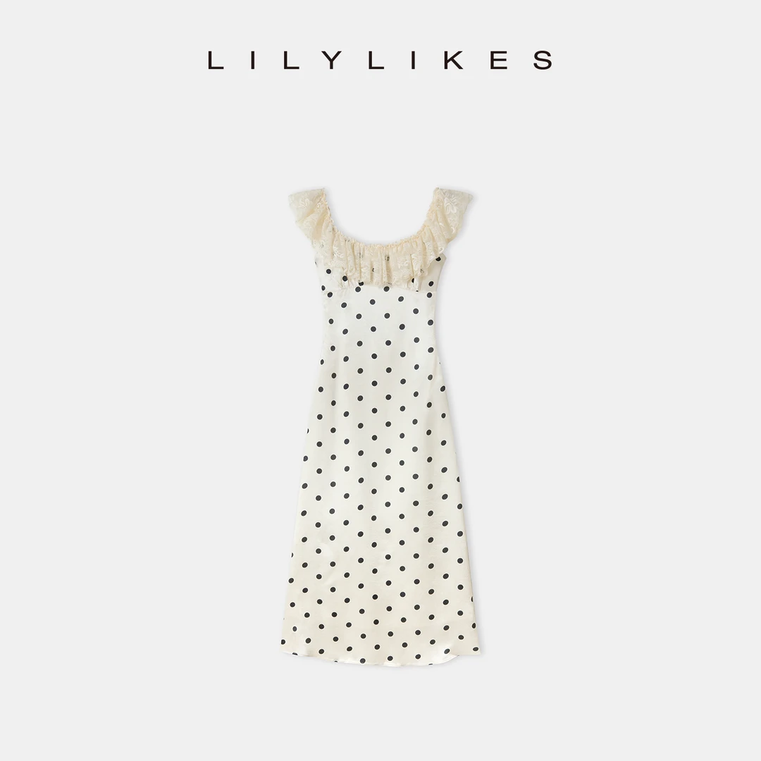 【LILYLIKES】100醋酸法式气质显瘦无袖长裙