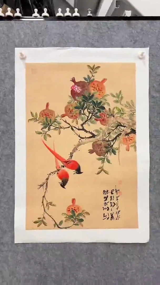 国画李文峰2.8平尺仿古花鸟
