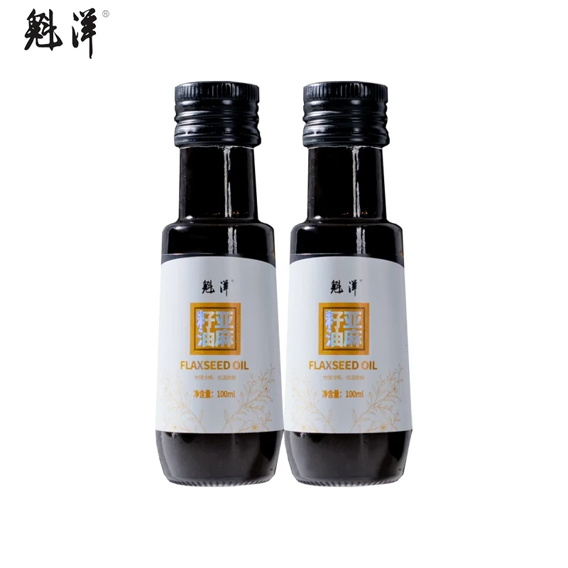 魁洋冷榨亚麻籽油含亚麻酸DHA可热炒