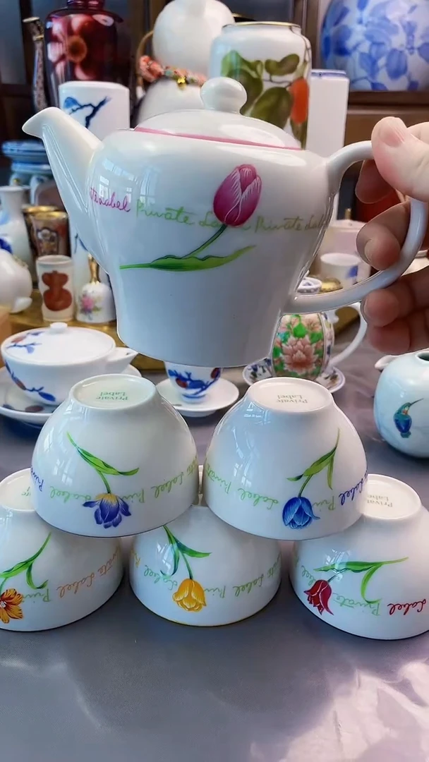 瓷片骨瓷茶具六件套