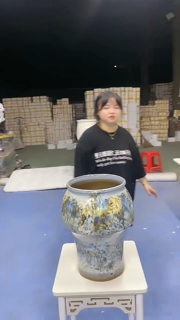宜兴紫砂粗陶花盆