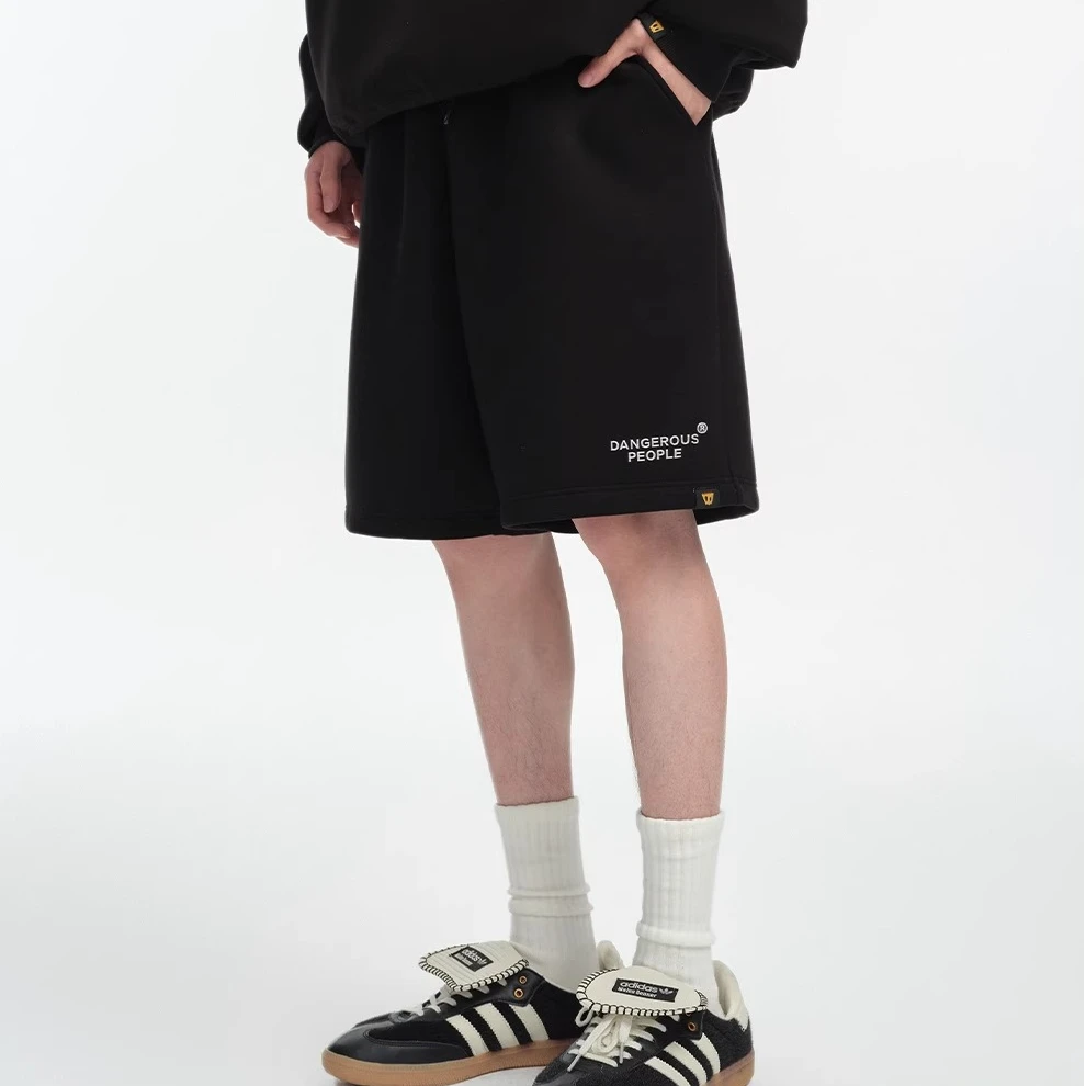 Dangerouspeople薛之谦dsp空气层棉感logo印花宽松休闲短裤父亲节