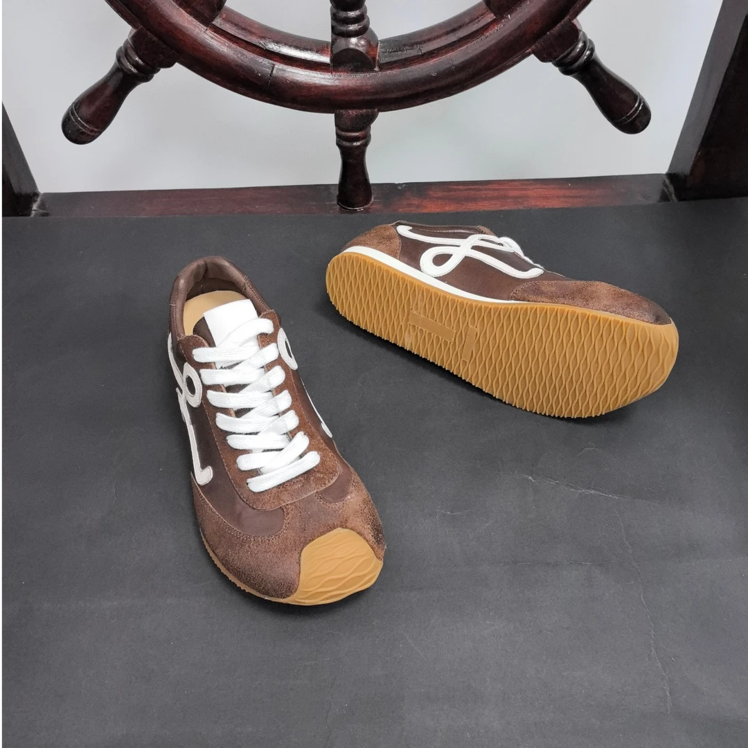 水洗马皮杨幂同款德训鞋2025新款平底休闲鞋百搭系带阿甘鞋