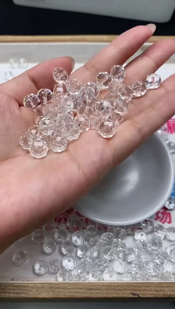 水晶珠宝半成品未镶嵌C749 白水晶切8*10mm10个9.9元