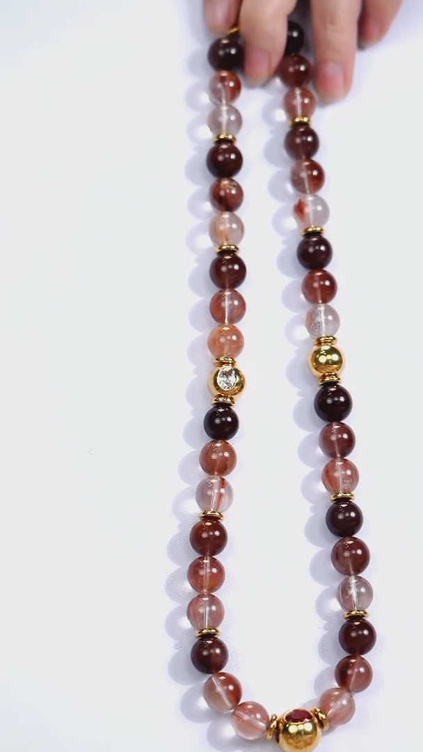 项链未镶嵌水晶兔毛水晶原创DIY项链