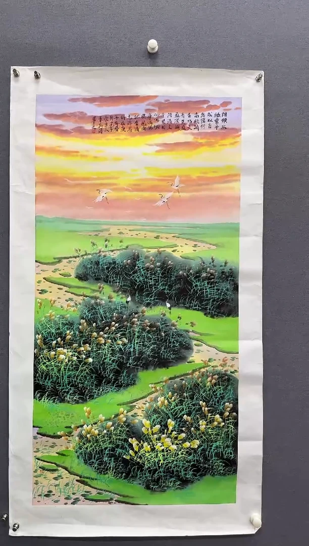 国画归军兵-国画花鸟8平尺