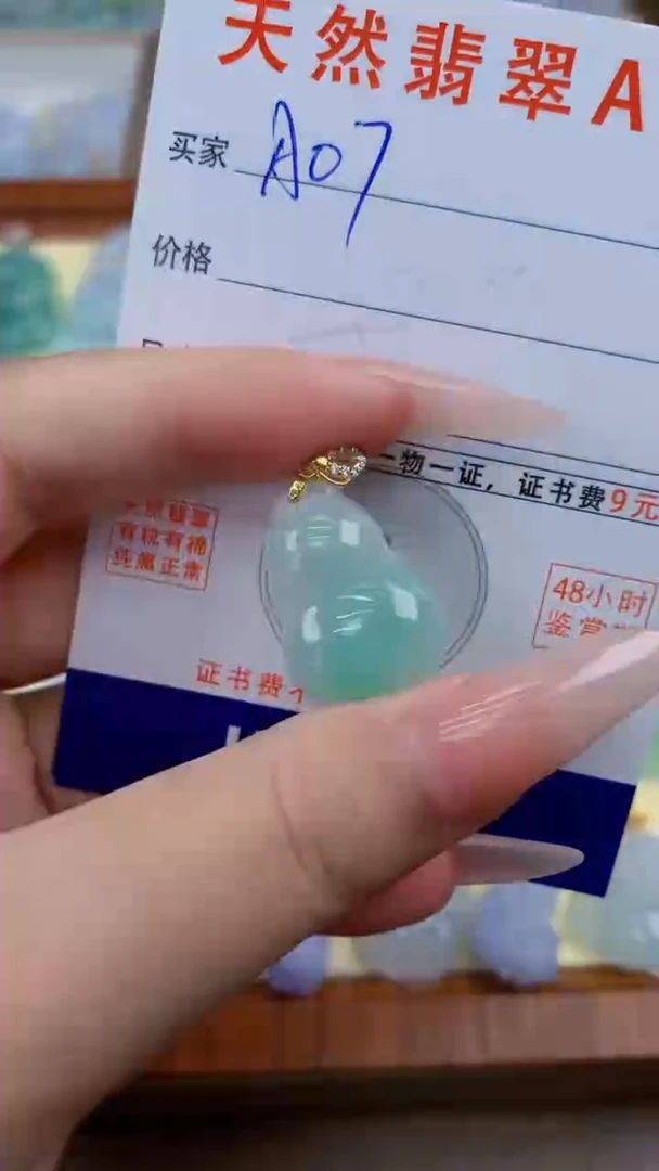 颈饰未镶嵌翡翠天然A货翡翠挂件