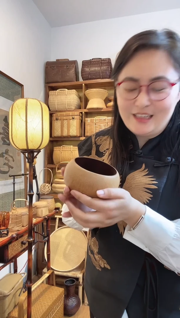 【闪购商品】手工竹雕竹碗茶点盒