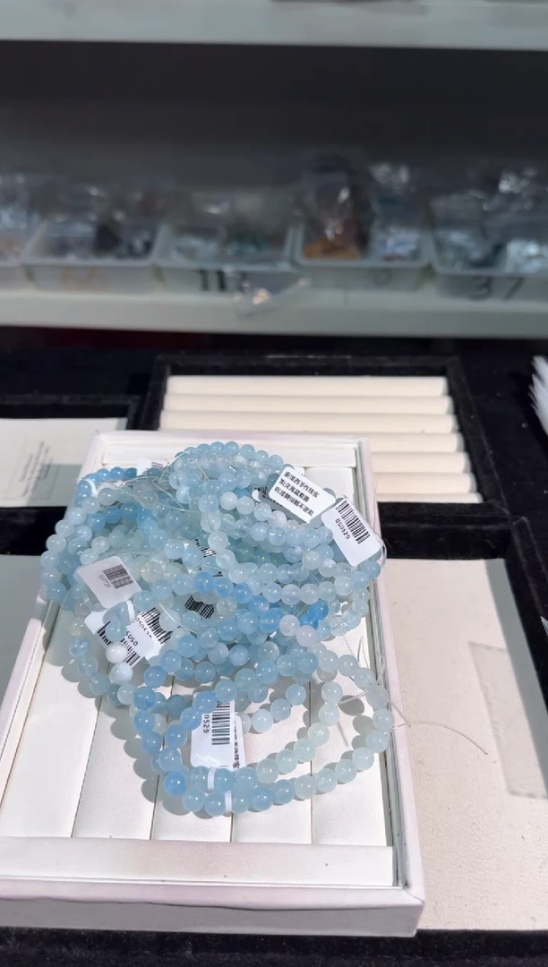 水晶手链未镶嵌A014渐变海蓝款