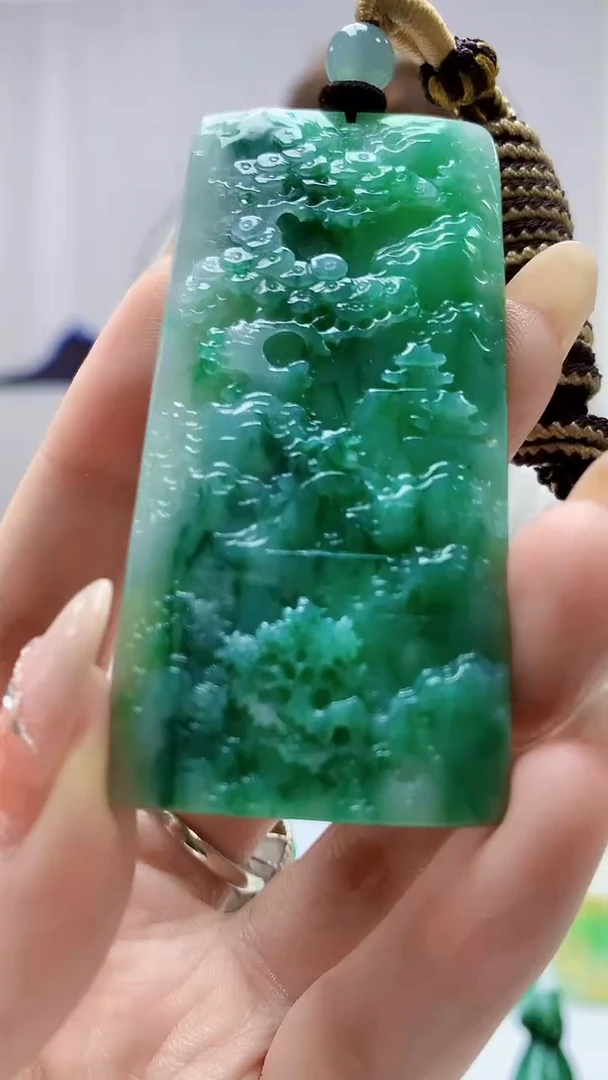 定制翡翠未镶嵌4868DD-毛货挂件112