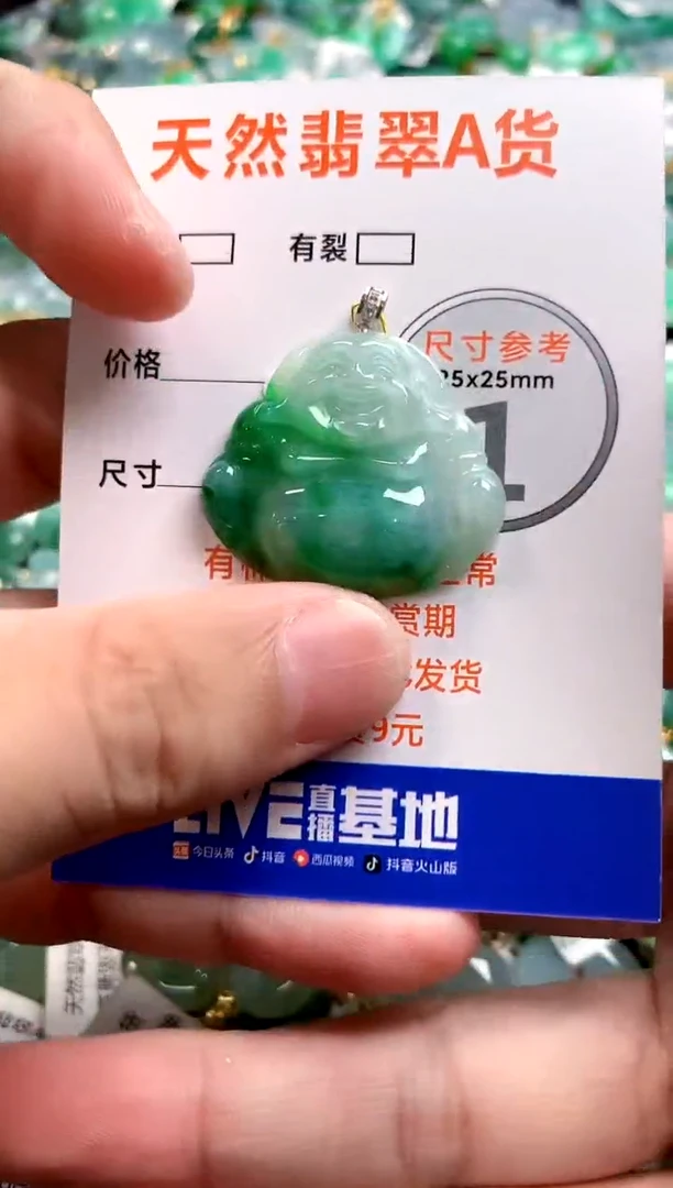 颈饰18K金镶嵌翡翠0818444735