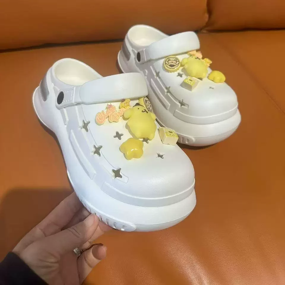 厚底洞洞鞋女款新款夏季外穿踩屎感洞洞鞋AX-1(水洗拖鞋)