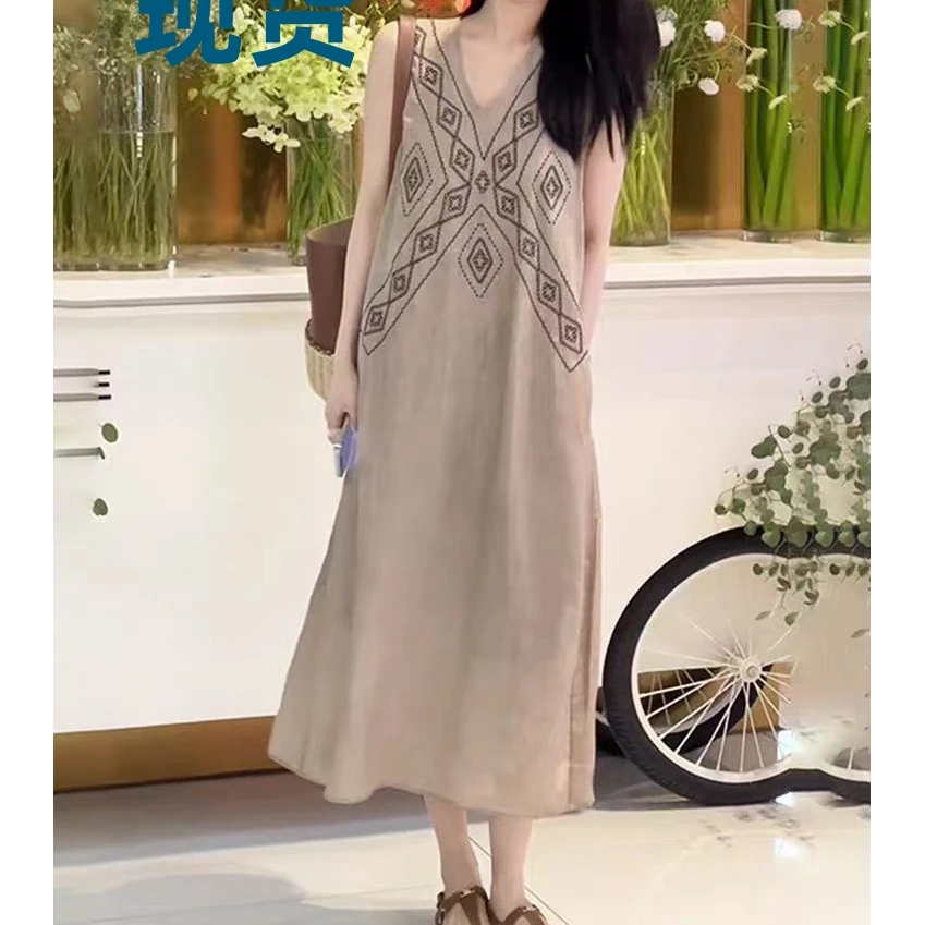 浩哥严选理想主义HGX5LYQ1852A连衣裙2025新款背心连衣裙女夏